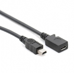 micro usb 5pin female to mini usb 5pin male data power charge otg cable