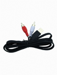 USB 2.0 A male to 3RCA/2RCA Stereo audio video cable