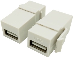 usb 2.0 A type male to USB 2.0 A Female with keystone adapter