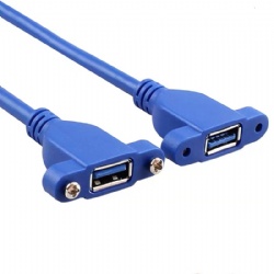 USB 3.0 A female to A female with panel mount screw