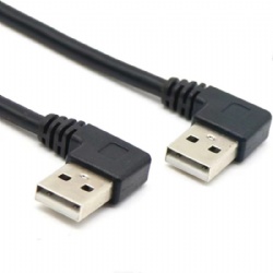 both angle USB 2.0 A male to USB 2.0 A male power charge data tranfser cable
