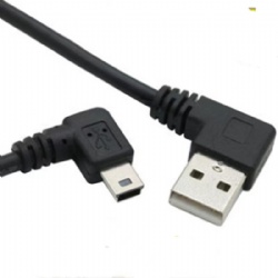 angle mini usb 5pin male to USB 2.0 A male 480mbps cable