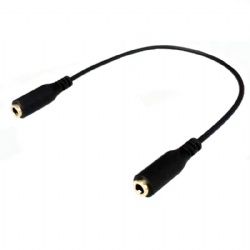 30cm 3.5mm female to 3.5mm female stereo audio cable