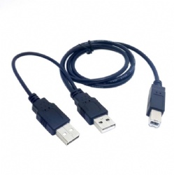 2 in 1 Double USB 2.0 A male to USB 2.0 B male printer cable 2021 cabletolink