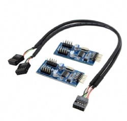 usb 2.0 to double usb 2.0 9pin female Y splitter cable
