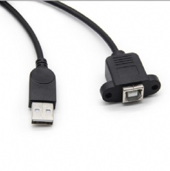50cm USB 2.0 A male to USB 2.0 B female with panel mount screw cable cabletolink factory top quality