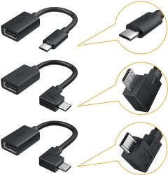 Straight/Right angle/Left angle Micro usb 5pin male to USB 2.0 A female otg data transfer power charge cable 480mbps top quality