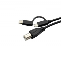 2 in 1 micro usb 5pin male/USB C male to USB 2.0 A male MIDI Cable 2021
