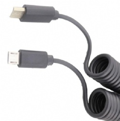 Spring Micro usb 5pin male/USB C male/usb 8pin male to USB 2.0 A male coiled cable Top quality cabletolink