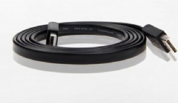 1m black Flat USB 2.0 A male to USB 2.0 A male data transfer power charge cable 480mbps cabletolink factory