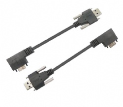Micro usb 3.0 B male to USB 3.0 A male with panel mount screw cable