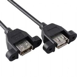 USB 2.0 A female to USB 2.0 A female with panel mount screw cable 50cm cabletolink factory