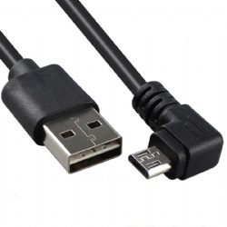 double USB 2.0 A male to Micro usb 5pin male 90 degree data transfer power charge cable top quality cabletolink