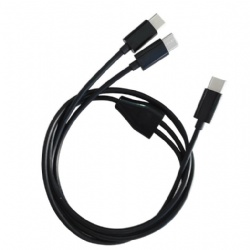 1*USB C male to 2*USB C male Y splitter power charge cable