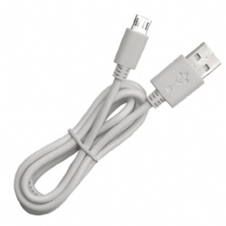 White 1m micro usb 5pin male to USB 2.0 A male data transfer power charge cable