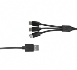 3 in 1 USB 2.0 A male to 3*usb C power charge cable