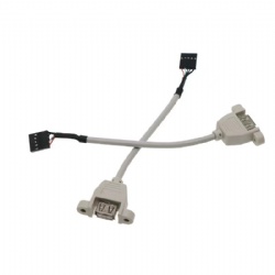 PH 2.0 A female to USB 2.0 A female with panel mount screw cable 2021