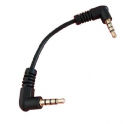short angle 3.5mm male to 3.5mm male stereo aux cable black color top quality cabletolink factory