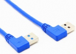 90 degree USB 3.0 A male to USB 3.0 A male data transfer power charge cable