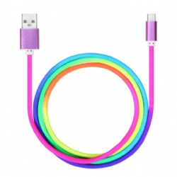 Colorful rainbow Micro usb 5pin male to USB 2.0 A male 480mbps power charge cable top quality cabletolink 2021