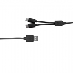 1M usb 2.0 A male to 2*USB C male Power charge cable 20AWG*2C 3A