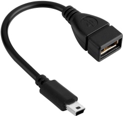 USB A Female to Mini USB B 5 Pin Male Adapter Cable