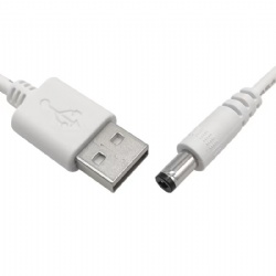 white color usb 2.0 A male to DC1.35*3.5MM Audio stereo cable