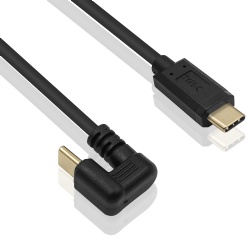 sping U shape angle USB C male to USB C male data transfer power charge cable