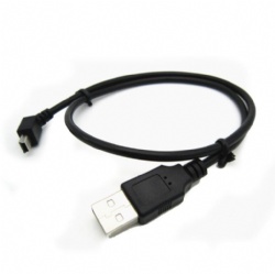 135 degree angle degree Mini usb 5pin male to USB 2.0 A male data transfer power charge cable black color top quality 2021