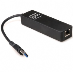 3-Port USB 3.0 Hub with RJ45 10/100/1000 Gigabit Ethernet Adapter Support for Windows