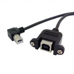 USB 2.0 B male to Angle USB B female with panel mount screw cable 2021