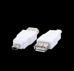 white color Mini usb 5pin male to USB 2.0 A female otg data transfer power charge adapter top quality cabletolink 2021