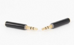 3poles 3.5mm male to 3.5mm female stereo adapter