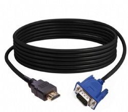 1080P 19PIN Male to VGA Audio/video stereo cable black color