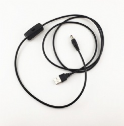 USB 2.0 A male to DC5.5*2.5MM Male on/off swith cable