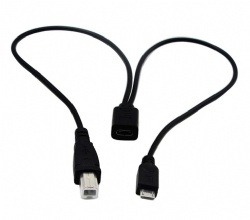 Cabletolink 2021 top quality USB C Printer Cable Type-c Y Splitter Mirco USB + USB 2.0 B Male Charging Data Printer Cable