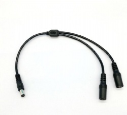 2*DC5.5*2.1MM Female to 1*DC5.5*2.1MM Male Y splitter cable 2021 top quailty cabletolink