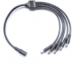 8*DC5.5*2.1mm female to DC5.5*2.1MM Male Y splitter cable