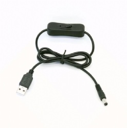 1.5m/5ft USB 2.0 A male to DC5.5*2.1MM Male with on/off switch cable 2A top quality cabletolink 2021