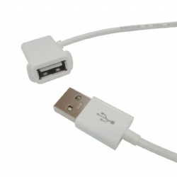 50cm white color USB 2.0 A male 180 degree USB 2.0 A female extension 480mbps cable top quality cabletolink
