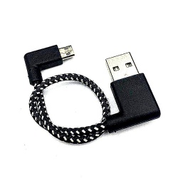 90 degree USB A to USB C angle nylon braid cable