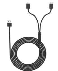 2 in 1 USB C Fast Charger Cable 15W 10ft, Type C 2.0 Cord for Playstation