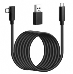 for Oculus Quest 1/2 Accessories, USB A to Type-C 16 Feet/5 Meters Black