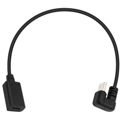 180 Degree Angle U-Shaped USB 3.1 Type C Male to Female Extension Charging & Sync Short for MacBook Pro, 30cm