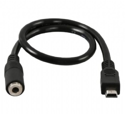 50cm black color Mini USB Male to 3.5mm Jack Female Audio Cable Cord for Active