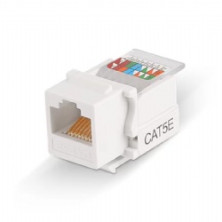 Cat5e Ethernet RJ-45 Keystone Jack Cat5 Punch-Down Network White