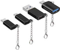 Cabletolink top quality 2021 Kit keychain USB C to USB 3.0 Adapter for Google Pixel and more-5Pack Black