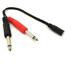 3.5mm to Dual 1/4 TS Stereo Breakout Cable