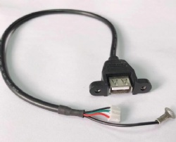 5PIN to USB 2.0 A female with panel mount screw cable top quality cabletolink