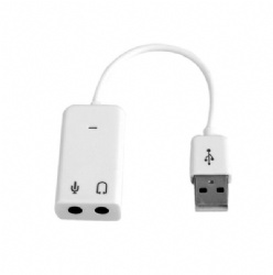 7.1 USB External Sound Card Audio Adapter LEIHONG with 3.5mm Headphone and Microphone Jack Audio Output Converter Plug and Play